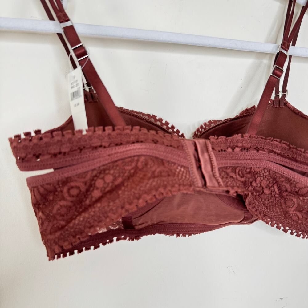 Aerie Real Power Balconette Joy Lace Bra - Cabin Fever NWT Size 34B - Picture 7 of 10